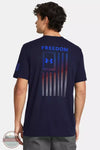 Under Armour 1382973 Freedom Flag Gradient T-Shirt Midnight Navy Back View
