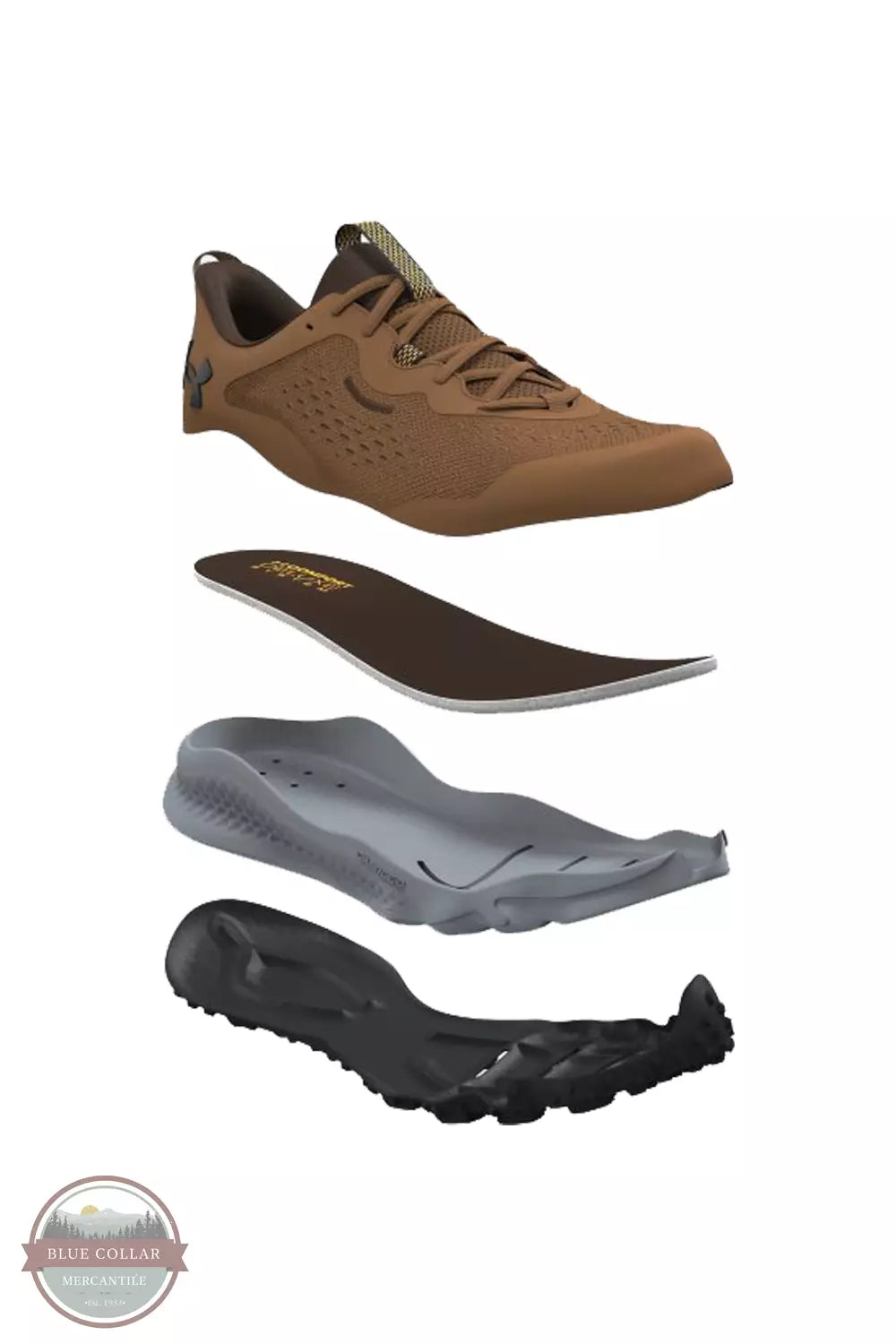 Under Armour 3026136 Charged Maven Trail Running Shoes Tundra Exploded View