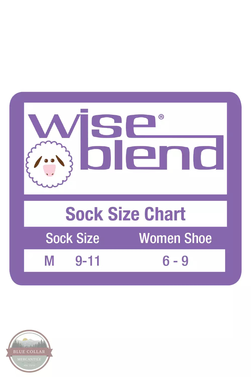 Carolina Ultimate 349 Wise Blend Ladies Aztec Pattern Crew Boot Socks in Natural Size Chart