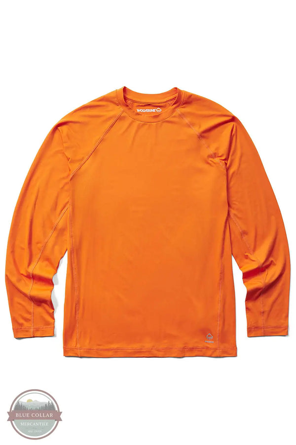 Wolverine W1209140 Sun-Stop Eco Long Sleeve T-Shirt in Orange 821, front
