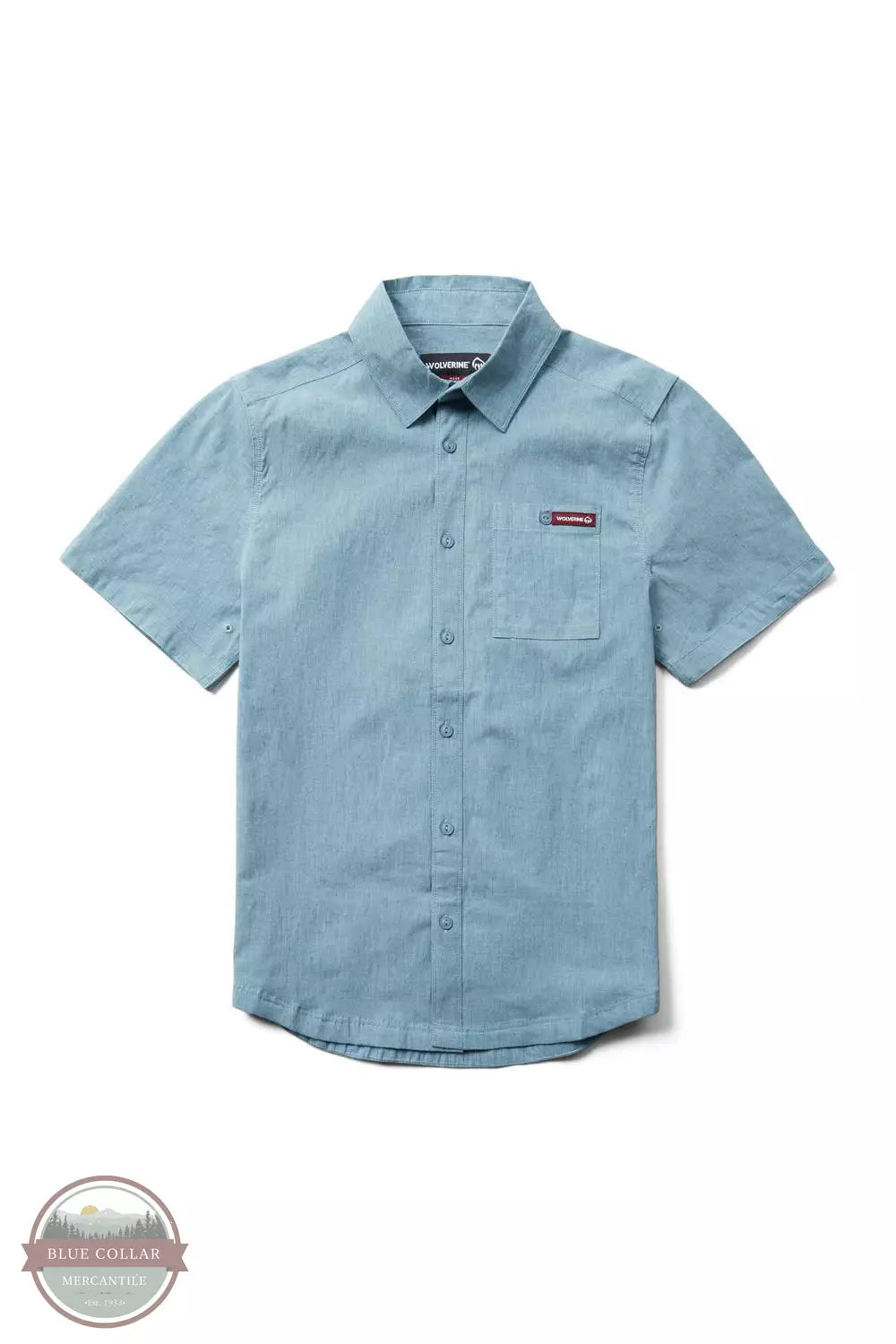 Wolverine W1209960 Grayson II Chambray Short Sleeve Button Down Shirt