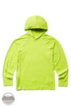 Wolverine W1209150 Sun-Stop Eco Hooded Long Sleeve T-Shirt in highlighter, front