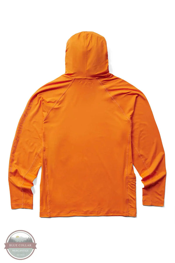 Wolverine W1209150 Sun-Stop Eco Hooded Long Sleeve T-Shirt in orange, rear