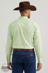 Wrangler 112344874 George Strait Long Sleeve Button Down Shirt in Solid Kelly Back View