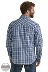 Wrangler 112346237 Blue Plaid Modern Fit Shirt Back View