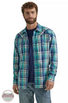Wrangler 112346627 Retro Premium Western Snap Shirt Front View