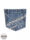 Denim pocket with stitching details on a white background Wrangler 42JWXBB Boys 20X Vintage Bootcut Jean