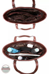 Wrangler WG06-G8317 Aztec Embossed Fray Denim Concealed Carry Tote Bag Inside View