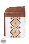 Wrangler WG2202-W005 Southwestern Mini Zip Wallet Coffee Front View