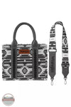 WG2203-8120S Southwestern Print Canvas Small Crossbody Tote Bag