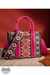WG2203-8120S Southwestern Print Canvas Small Crossbody Tote Bag