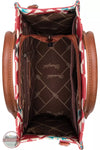 WG2203-8120S Southwestern Print Canvas Small Crossbody Tote Bag