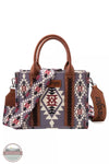 WG2203-8120S Southwestern Print Canvas Small Crossbody Tote Bag