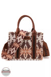 WG2203-8120S Southwestern Print Canvas Small Crossbody Tote Bag