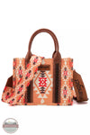 WG2203-8120S Southwestern Print Canvas Small Crossbody Tote Bag