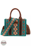 WG2203-8120S Southwestern Print Canvas Small Crossbody Tote Bag