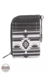 Wrangler WG2203-W005 Southwestern Mini Zip Wallet Black Front View