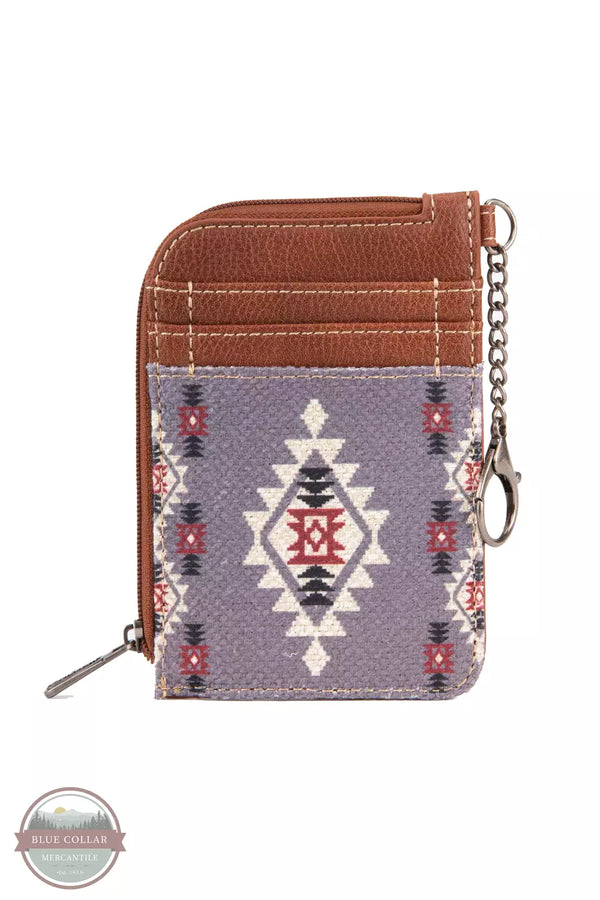 Wrangler WG2203-W005 Southwestern Mini Zip Wallet Lavender Front View