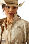 Ariat 10054911 New Team Softshell Print Jacket in Tan, zoom