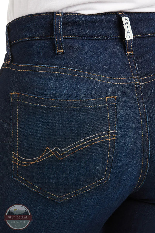 Ariat 10036813 Women's High Rise Ballary Boot Cut Jean in Dark Wash, rear pockets