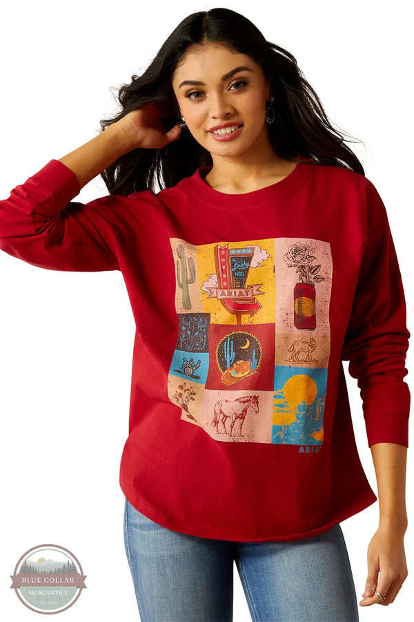 Ariat 10052467 Roadside Oversized Long Sleeve Shirt, front