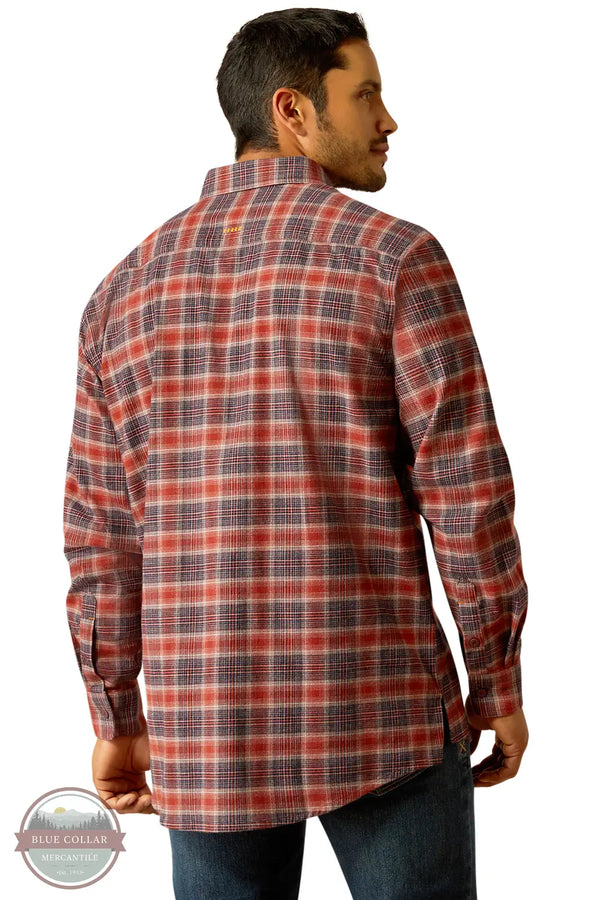 Ariat 10052804 Rebar Flannel DuraStretch Work Shirt, rear