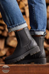 Ariat 10053771 Wexford Lug Mid Waterproof Chelsea Boot in Jet Black lifestyle image
