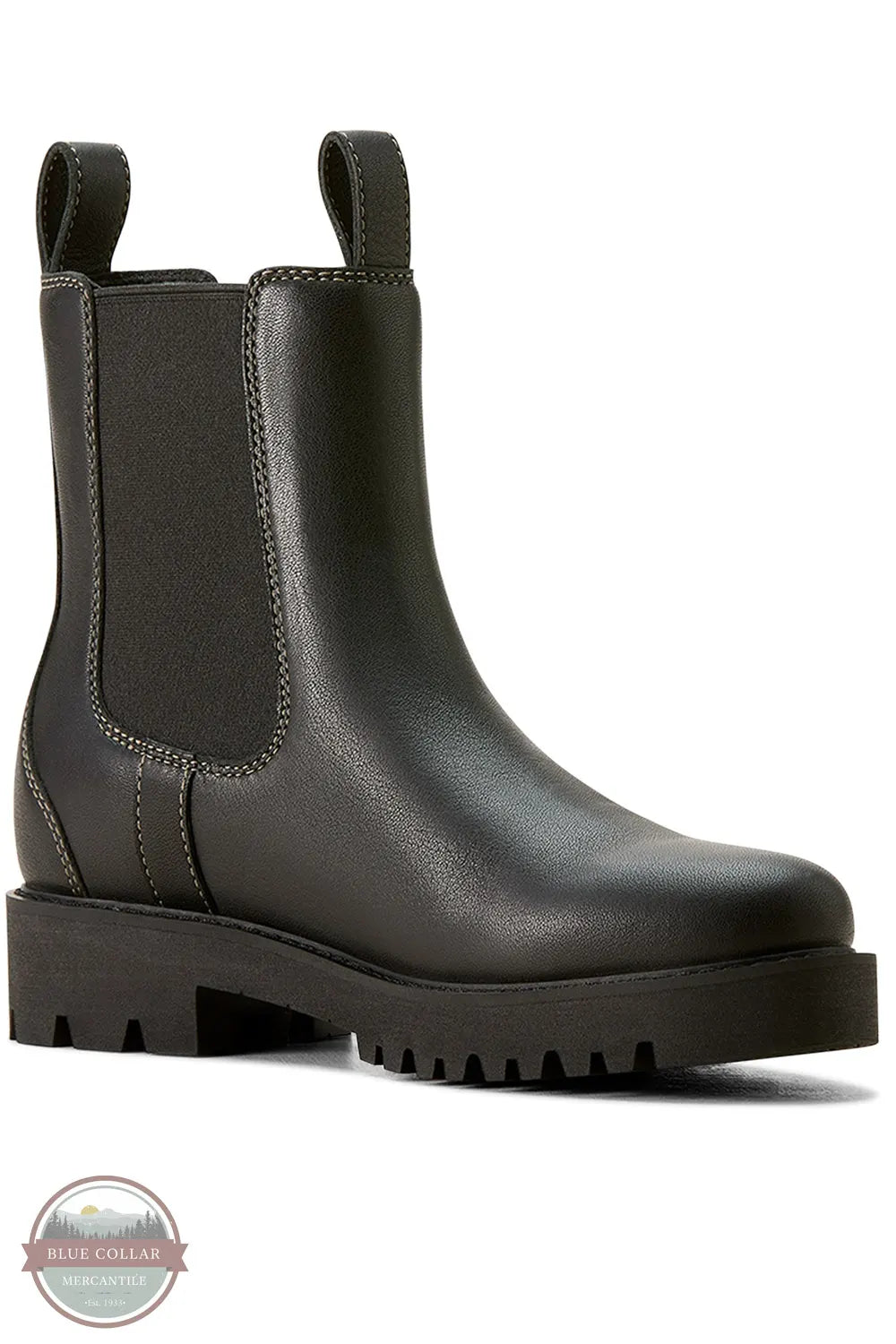 Ariat 10053771 Wexford Lug Mid Waterproof Chelsea Boot in Jet Black medial view