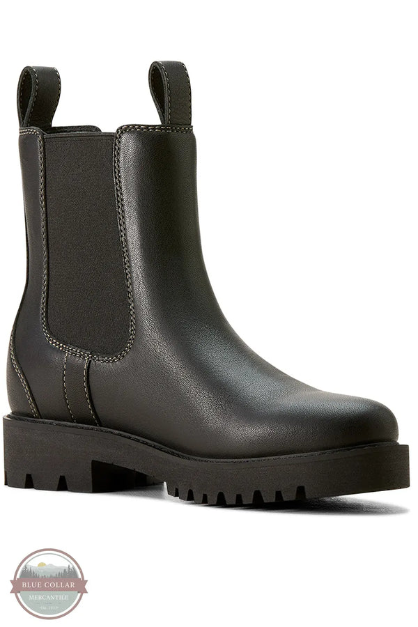 Ariat 10053771 Wexford Lug Mid Waterproof Chelsea Boot in Jet Black medial view