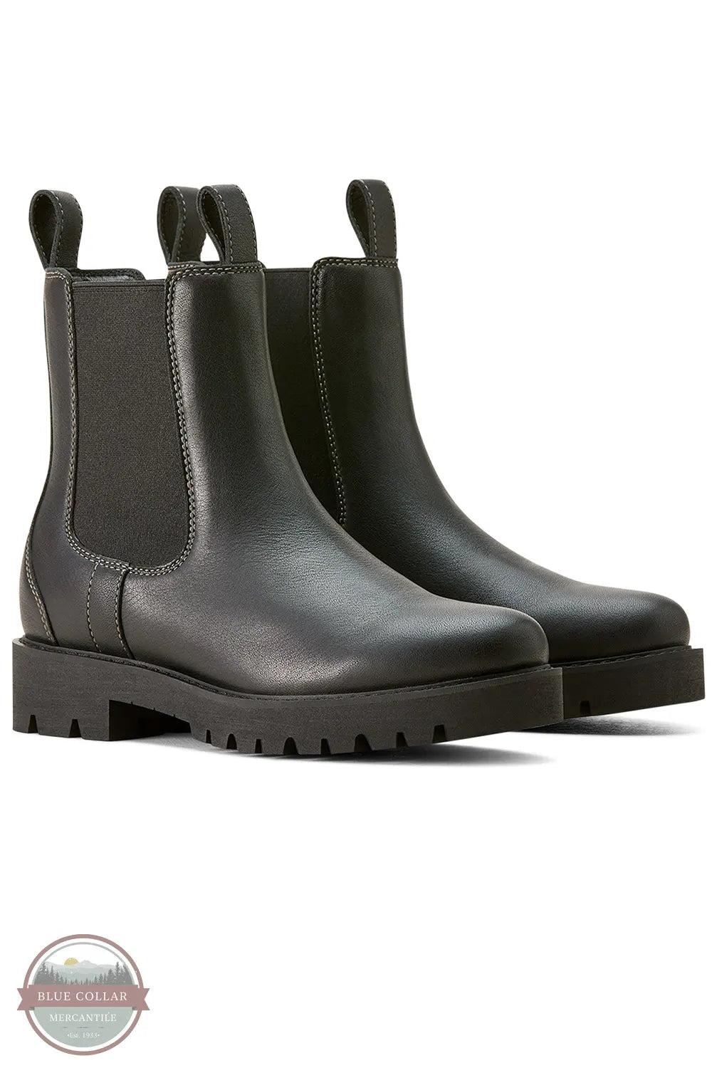 Ariat 10053771 Wexford Lug Mid Waterproof Chelsea Boot in Jet Black pair view