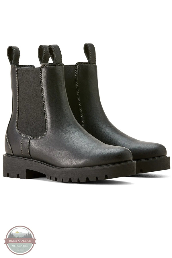 Ariat 10053771 Wexford Lug Mid Waterproof Chelsea Boot in Jet Black pair view