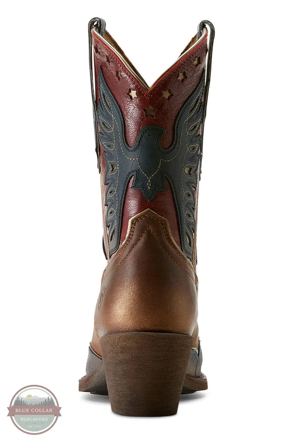 Ariat 10053785 Bravery Dusted Fresh Denim Western Boots, rear