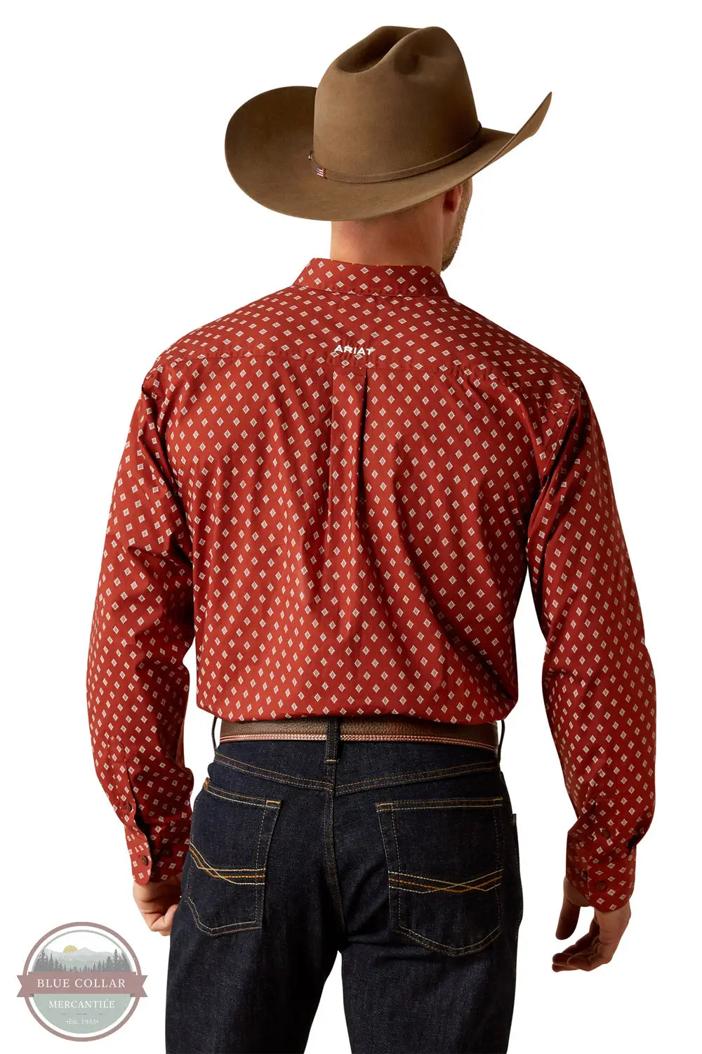Ariat 10053867 Long Sleeve Pax Classic Fit All Over Print Shirt, rear