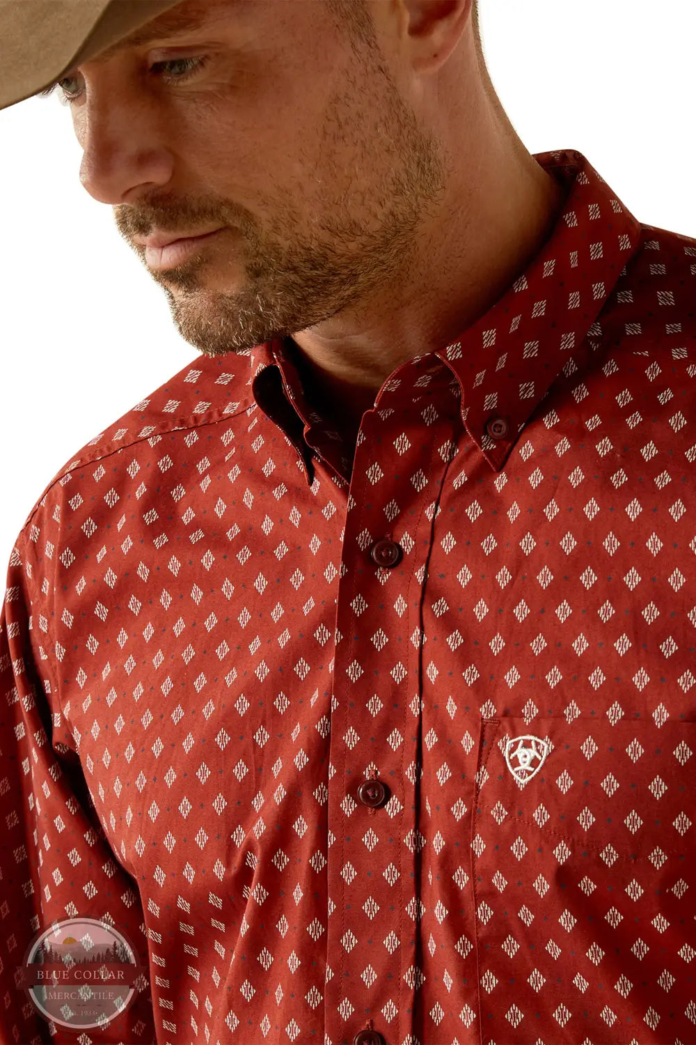 Ariat 10053867 Long Sleeve Pax Classic Fit All Over Print Shirt, zoom