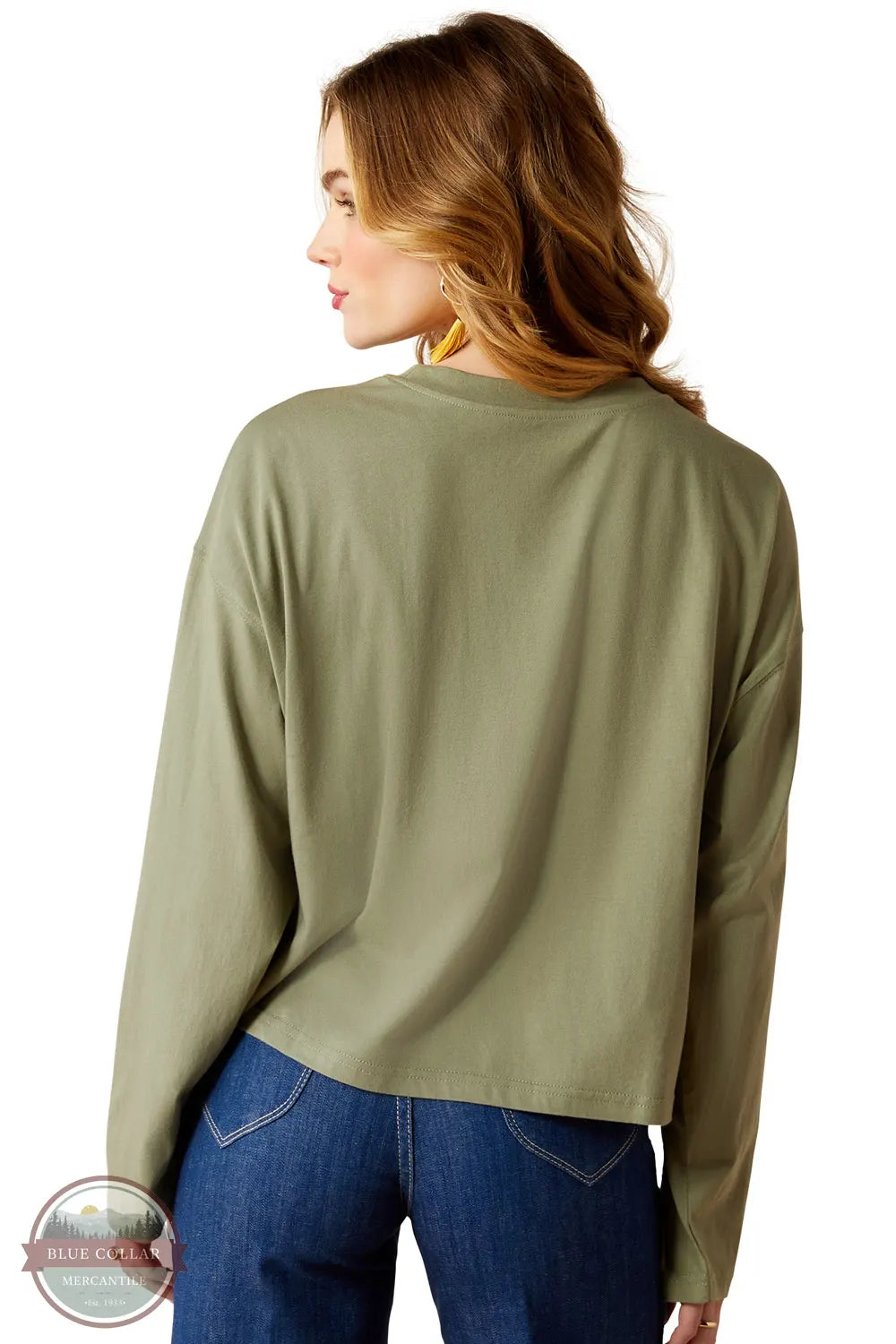 Ariat 10053893 Dolman Wanderer T-Shirt in Sea Spray back view