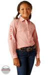 Ariat 10054934 Team Kirby Stripe Long Sleeve Shirt in Pink, front