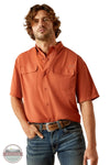 Ariat 10055119 Short Sleeve VentTEK Outbound Classic Fit Shirt in Orange, front