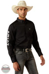 Ariat 10055406 Team Logo Twill Long Sleeve Shirt in Black, front