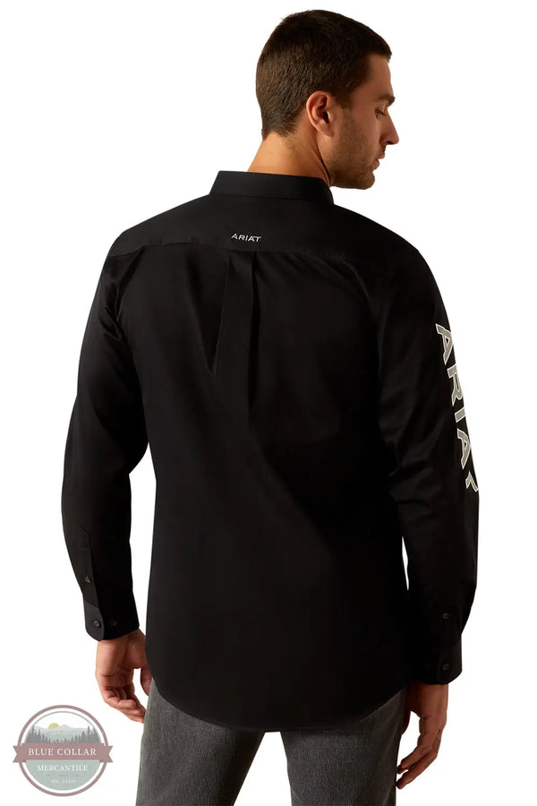 Ariat 10055406 Team Logo Twill Long Sleeve Shirt in Black, rear