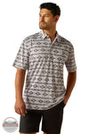 Ariat 10058784 All Over Print Polo Shirt in Gray, front