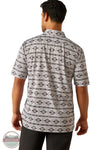 Ariat 10058784 All Over Print Polo Shirt in Gray, rear