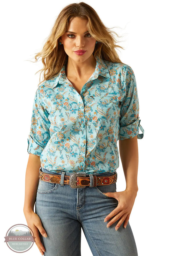 Ariat 10058801 VentTek Paisley Long Sleeve Shirt, front