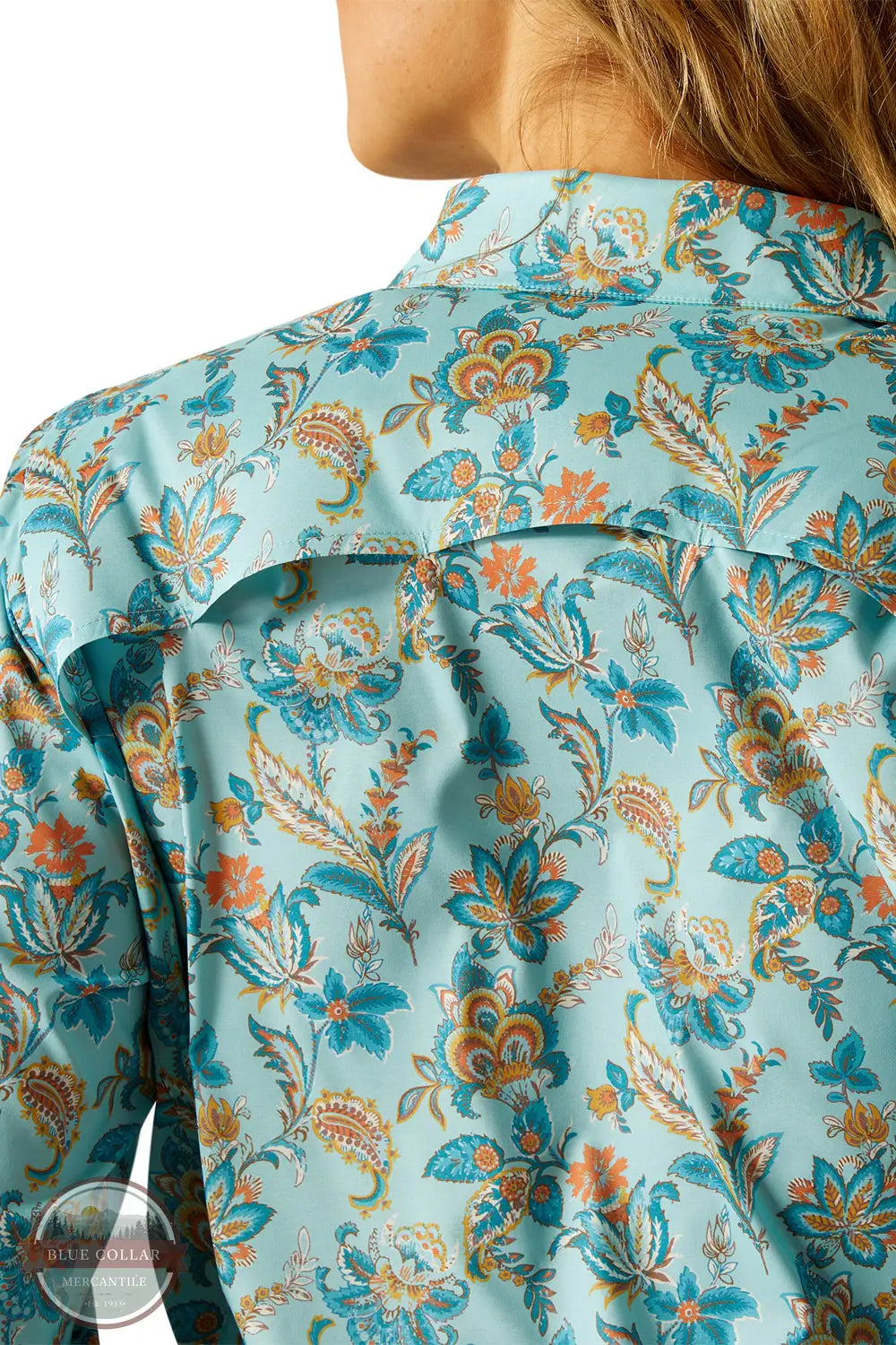 Ariat 10058801 VentTek Paisley Long Sleeve Shirt, rear vents