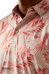 Ariat 10058847 Charger 2.0 Fitted Polo Shirt in Red Pattern, zoom