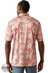 Ariat 10058847 Charger 2.0 Fitted Polo Shirt in Red Pattern, rear