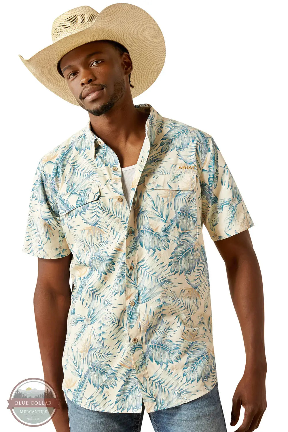 Ariat 10058855 Short Sleeve VenTEK Outbound Fitted Shirt, front