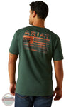 Ariat 10058890 Rustic Wood Flag Short Sleeve T-Shirt in Forest Green, rear
