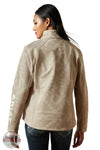 Ariat 10062212 Logo Softshell Print Jacket in Tan, rear
