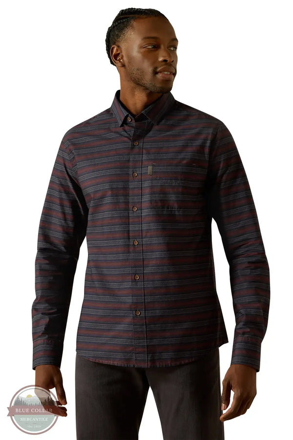 Ariat 10062218 Manny Modern Strip Long Sleeve Shirt, front