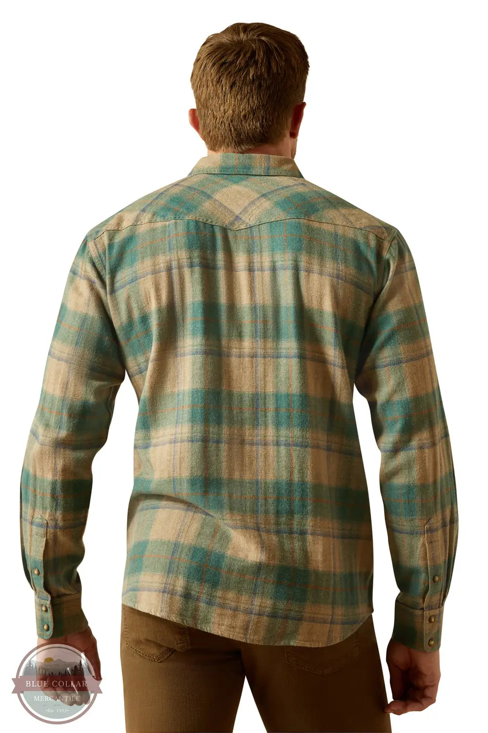 Ariat 10062224 Long Sleeve Huxlee Retro Plaid Shirt, rear